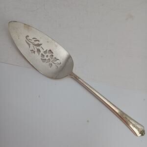 Vtg Pie Cake Server Holmes & Edwards IS Spring Garden Silver Plated Grandmacore